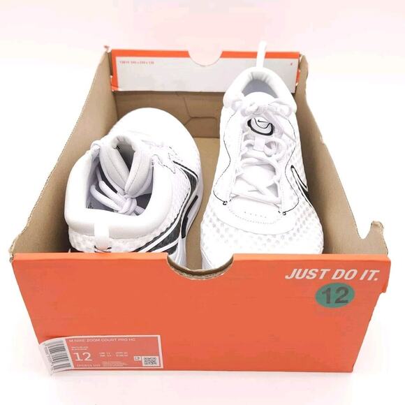 Nike (Mens 12) Zoom Court Pro HC Hard Court Tennis Lace Up Shoes White Sneakers‎ - Picture 6 of 7